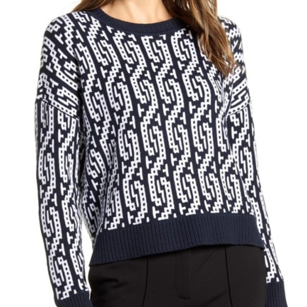 NWT Tommy Hilfiger Two-Tone Cable Sweater